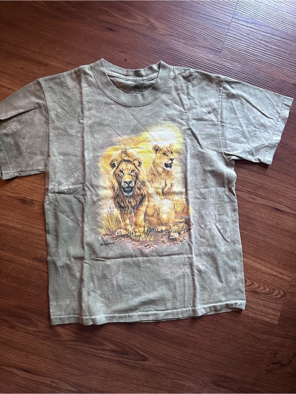 The Mountain Safari Lion Kids T-Shirt - Olive